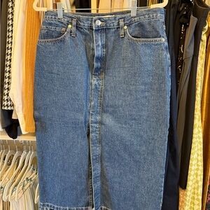 Mango Denim Midi Skirt